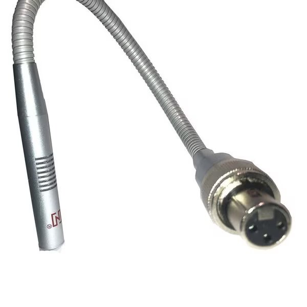 Gooseneck Microphone Silver XLR 24, Norcon Communications, Mfr#: C99X24